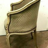 Paire de fauteuils de style Louis XV en hêtre patiné XX siècle