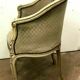 Pair of Louis XV style armchairs in 20th century patinated beech