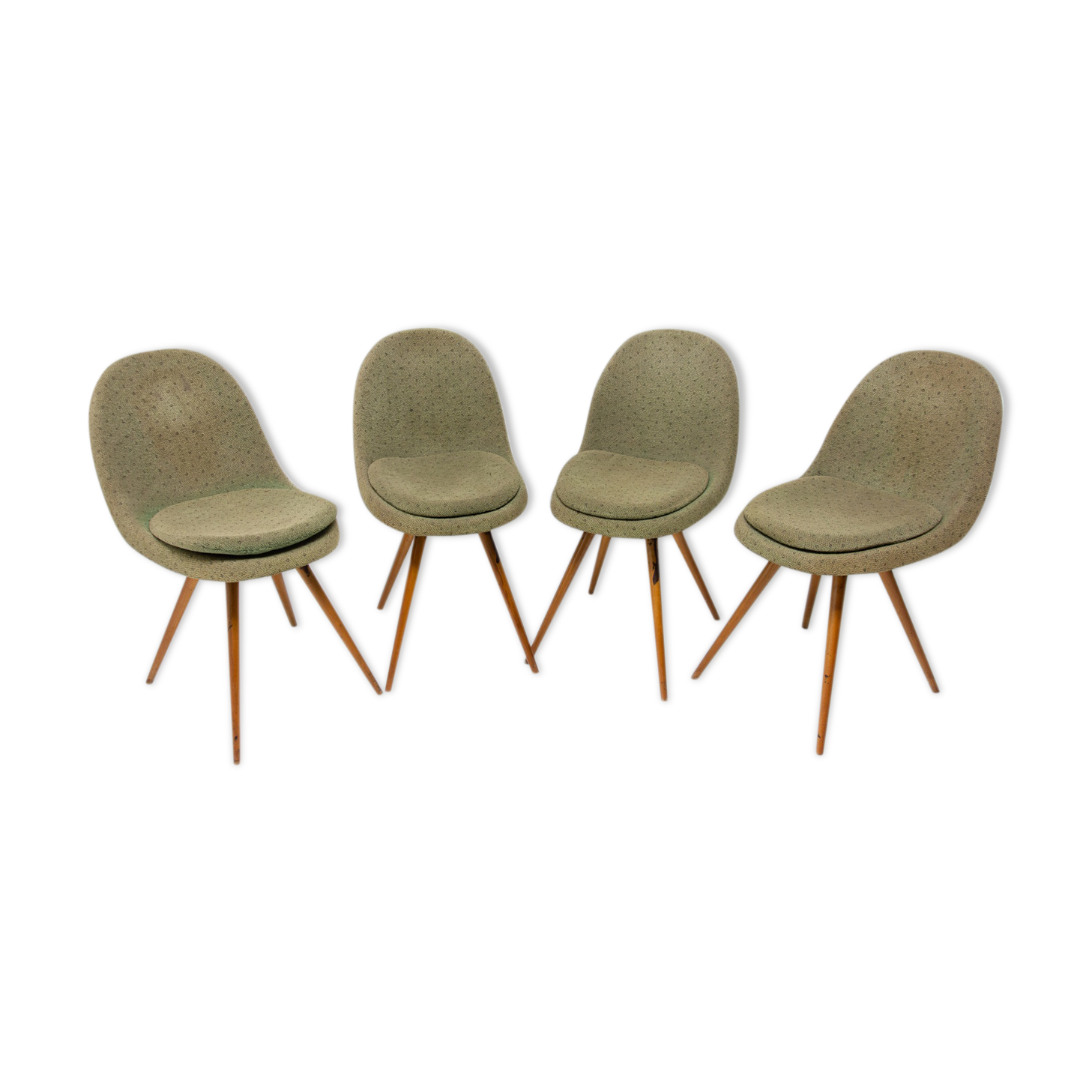 Mid century dining chairs, designed by Frantisek Jirák for Tatra Pravenec
