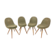 Mid century dining chairs, designed by Frantisek Jirák for Tatra Pravenec