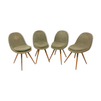 4 chaises à manger du milieu du siècle, conçues par Frantisek Jirák pour Tatra Pravenec
