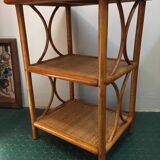 SHELF in RATTAN and WICKER 80s