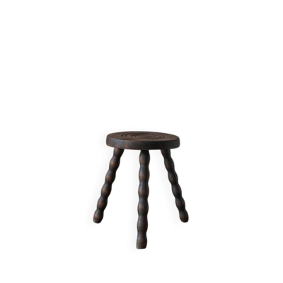 Tabouret vintage, tabouret tripode, tabouret d'appoint, porte-plante bois, sellette, décoration intérieur