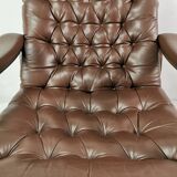 Mid Century Leather Armchair, Denmark, 1970s