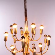 Suspension de chez Sciolori pour Boulanger avec 18 lumières, 1960