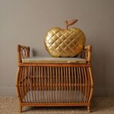 Rattan toy box, Scandinavian decoration, handmade