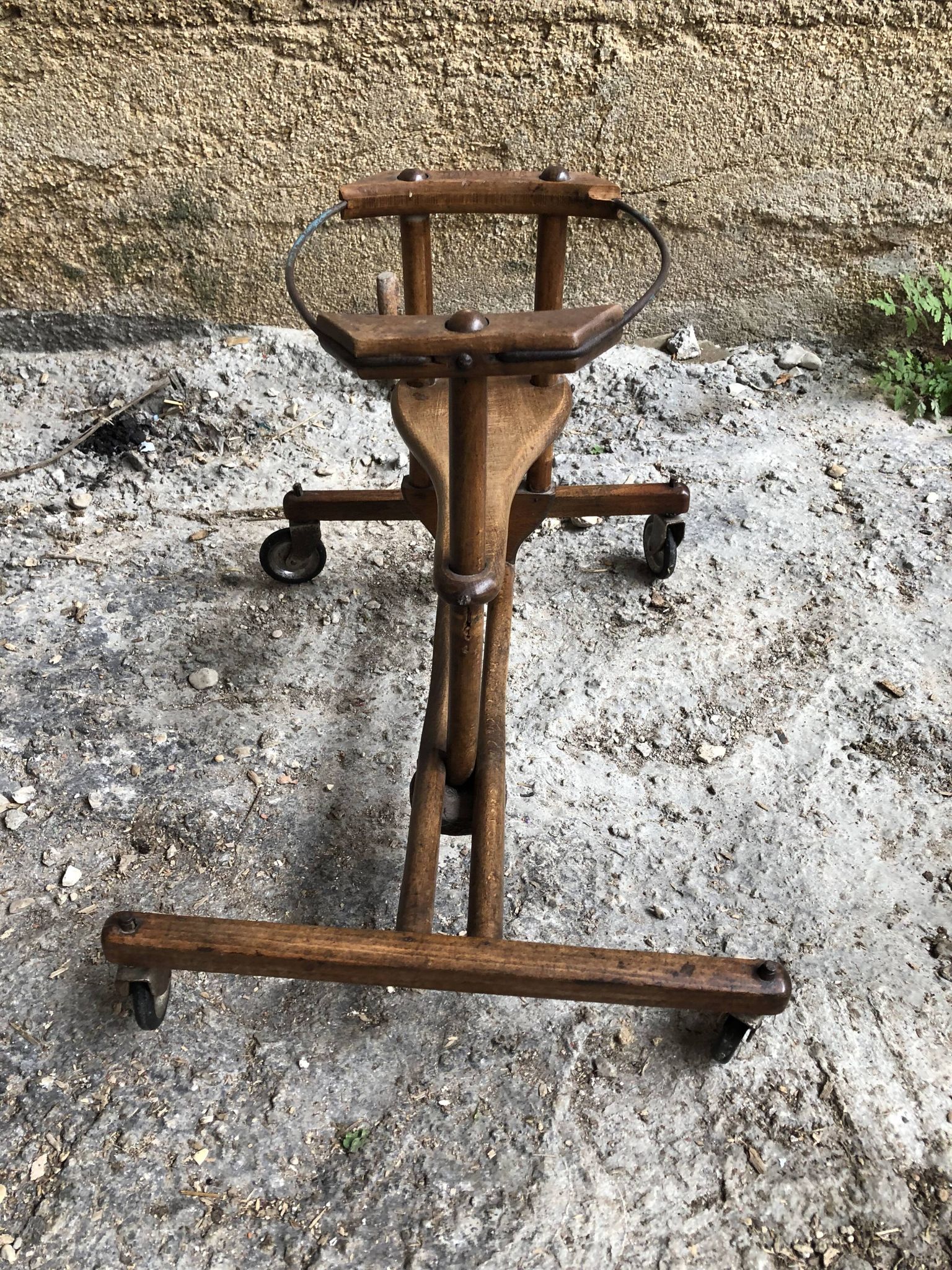 Old Trotter On Wheels BABY JOY Wood Toy Child 50s Vintage