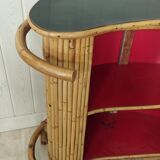 Vintage bamboo and rattan bar