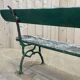 Garden bench of the early twentieth century cast iron and teak