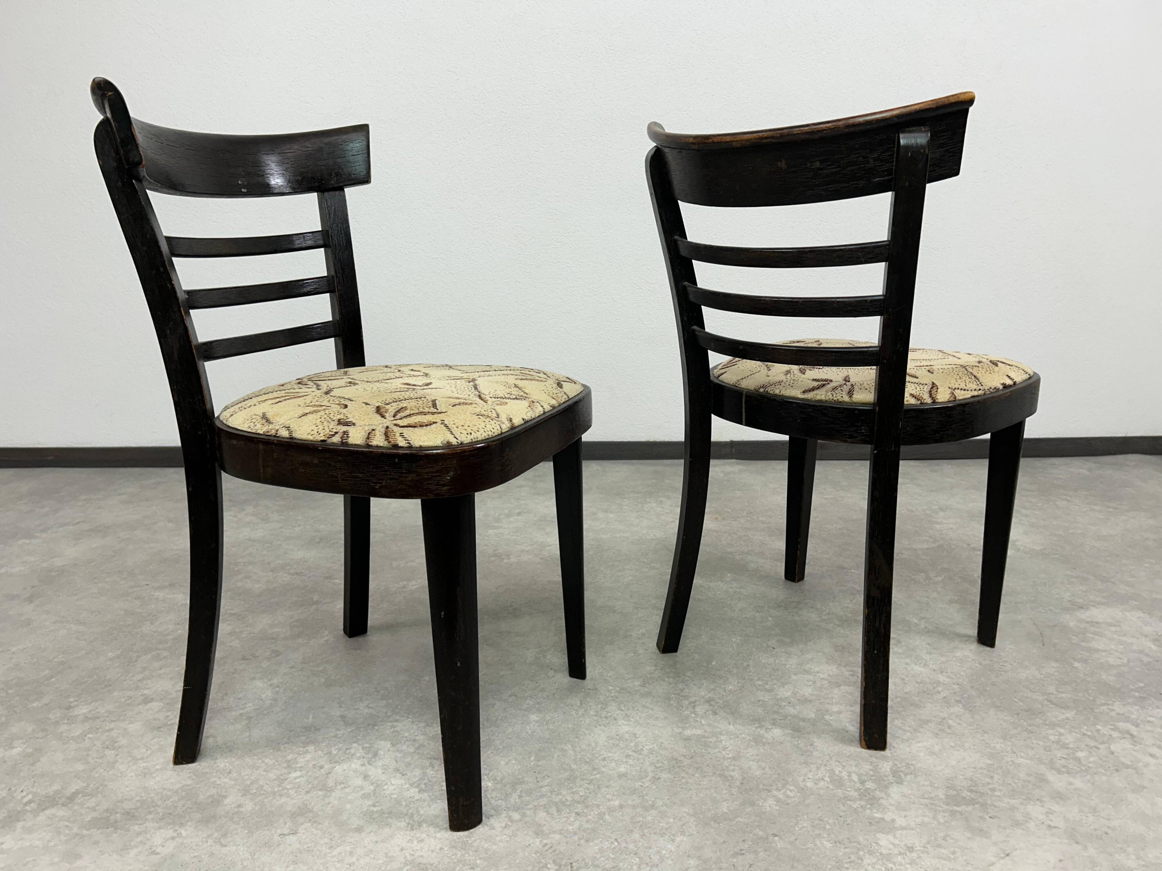 Art Deco dining chair by J. Halabala for Ton Bystřice pod Hostýnem