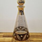 Art Deco style glass carafe with gold decoration