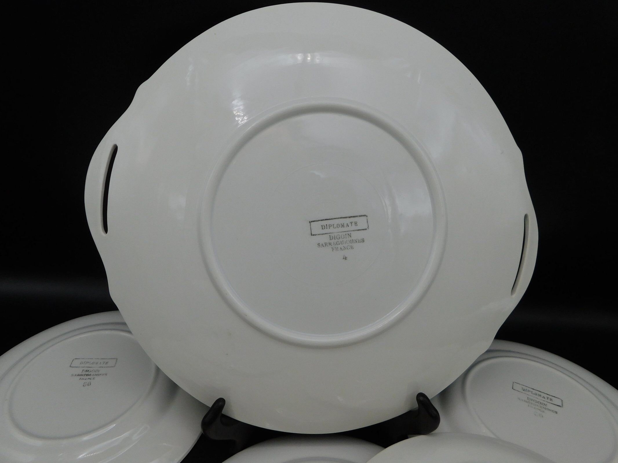 Digoin Sarreguemines cake dish and dessert plates