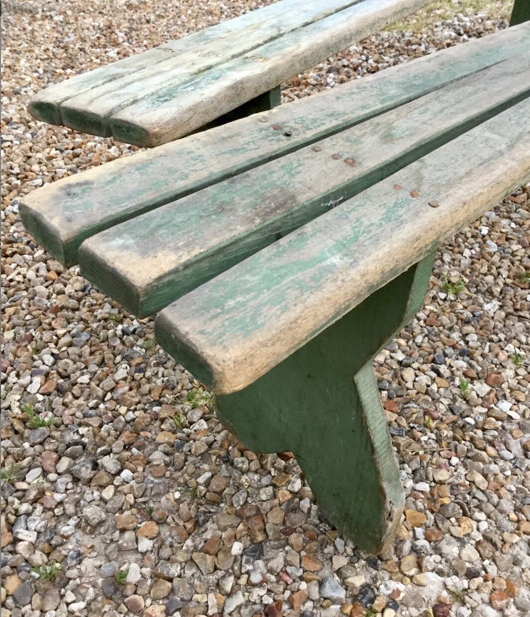 A pair of vintage childrens bench