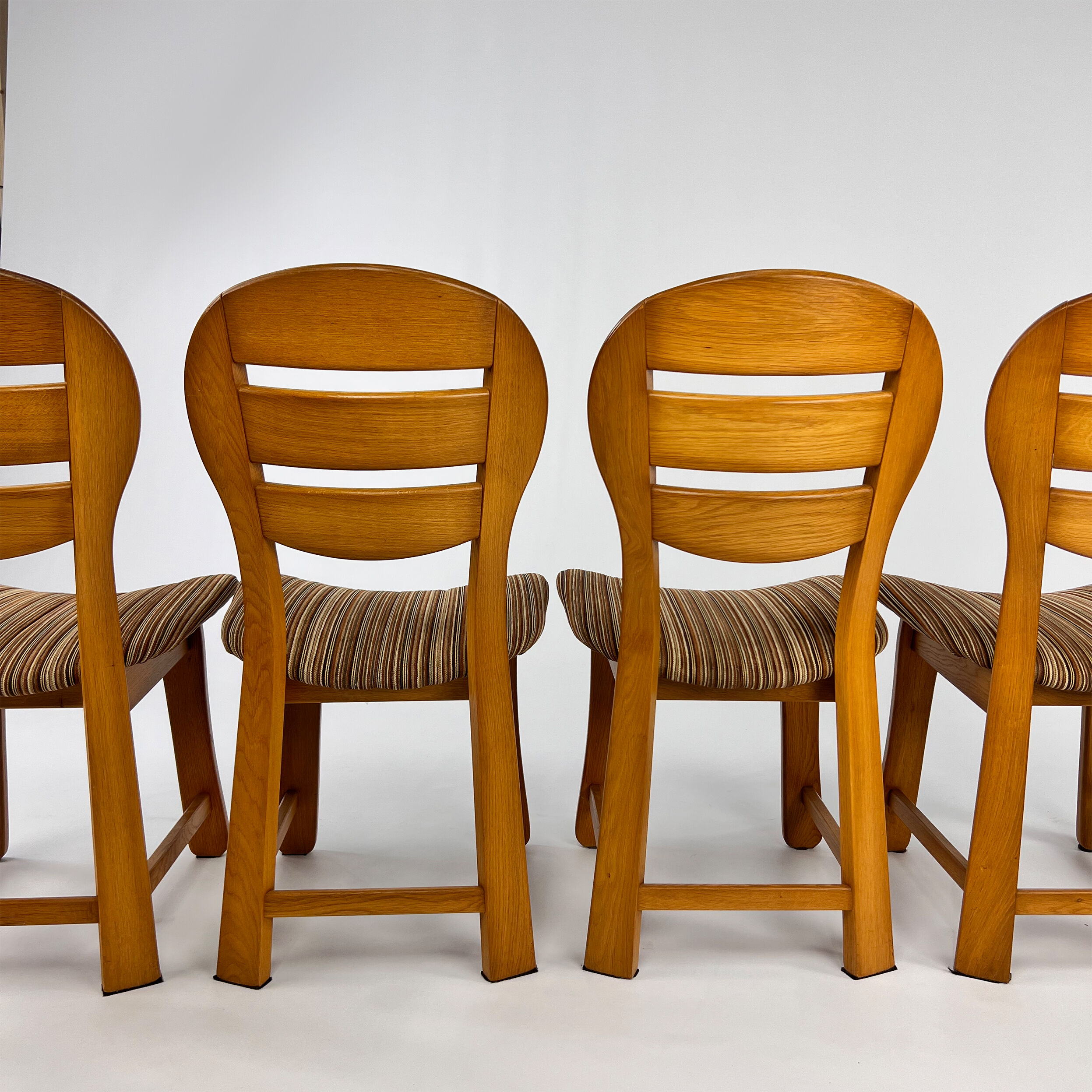 Set of 4 vintage modernist oak dining chairs, 1960s