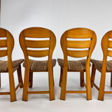 Set of 4 vintage modernist oak dining chairs, 1960s