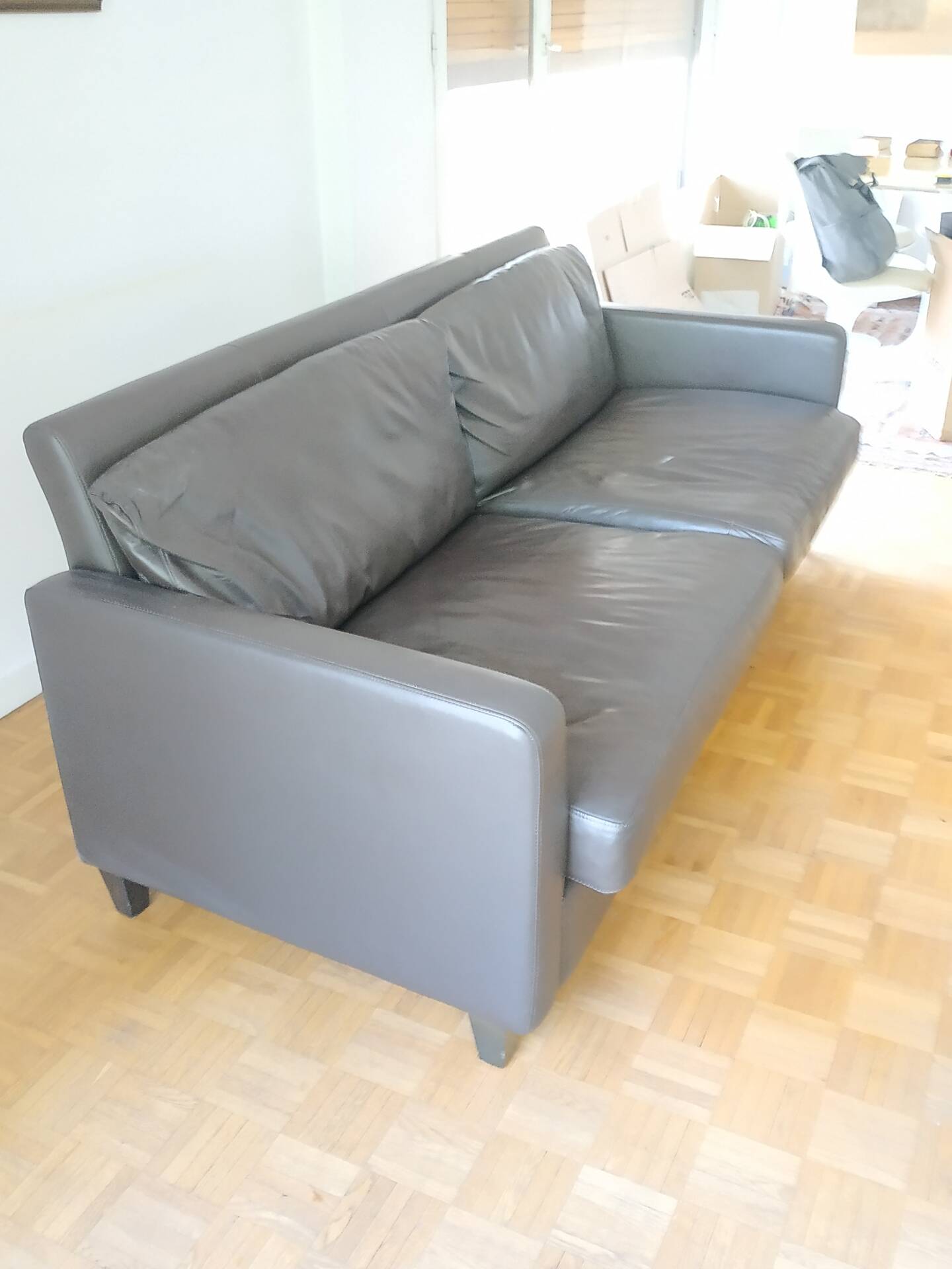 3-seater leather sofa