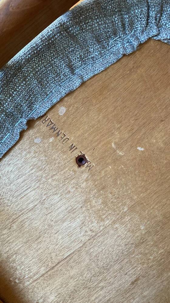 Six Vintage Wooden Dining Chairs Danish From Koefoed Hornslet