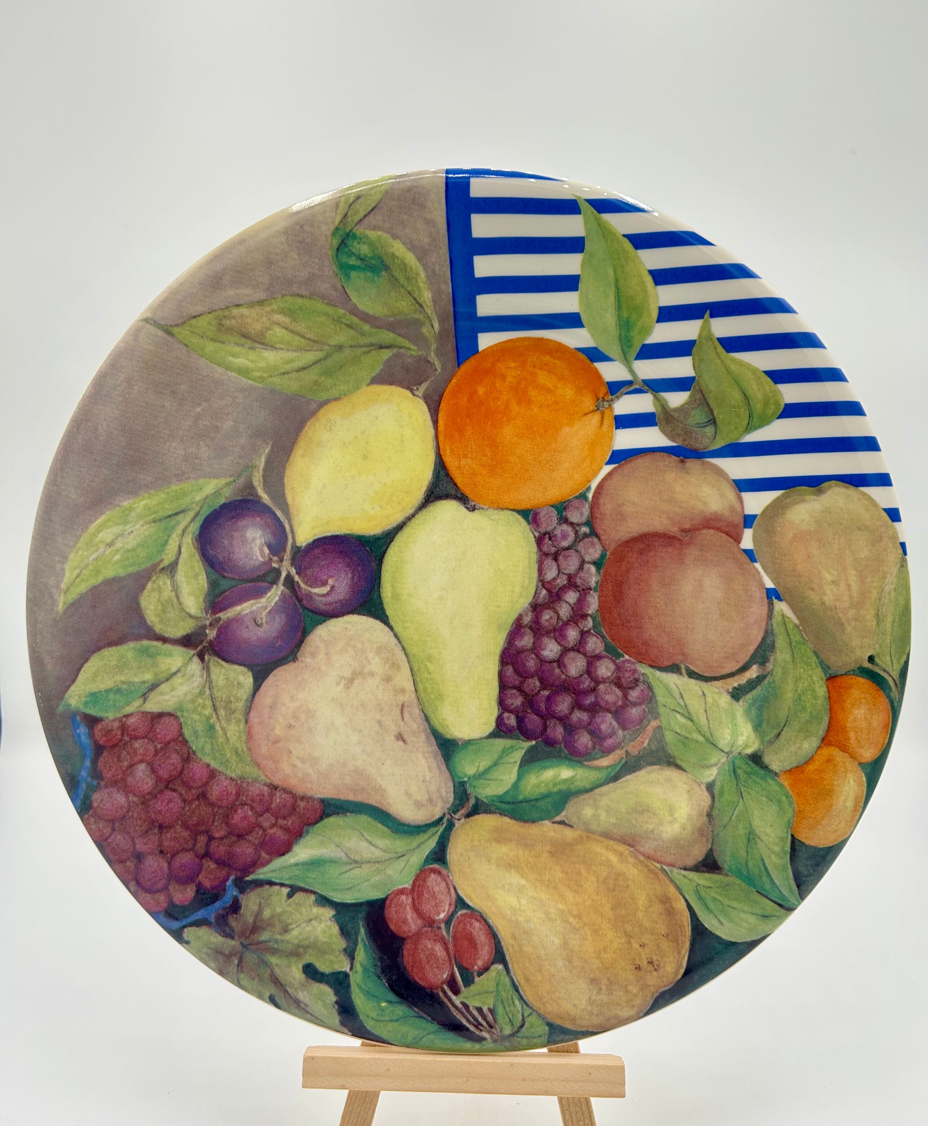 Set of 6 Gien plates “La Ronde des Fruits” – 22 cm – Original box