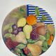 Set of 6 Gien plates “La Ronde des Fruits” – 22 cm – Original box