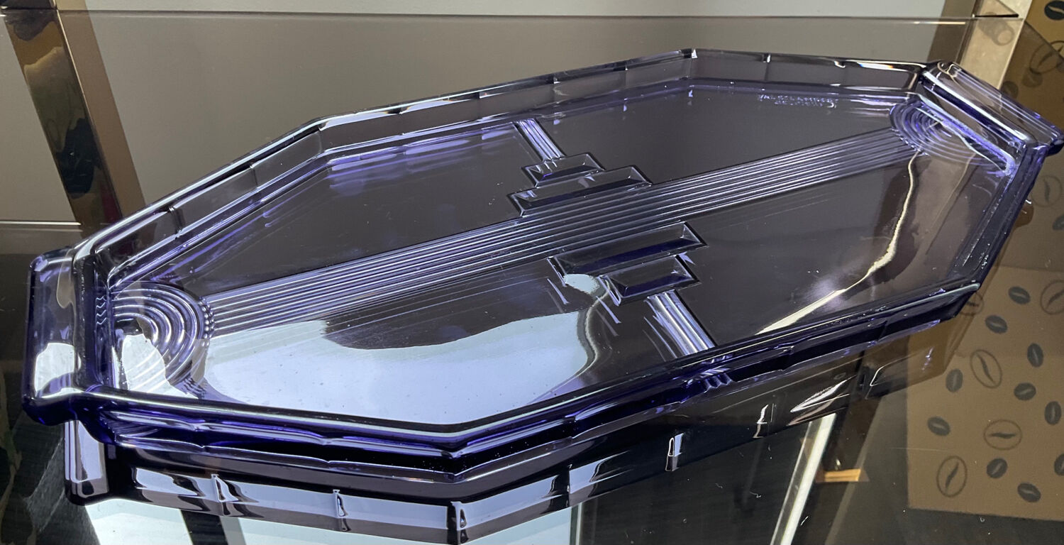 Art Deco crystal tray from Val Saint Lambert