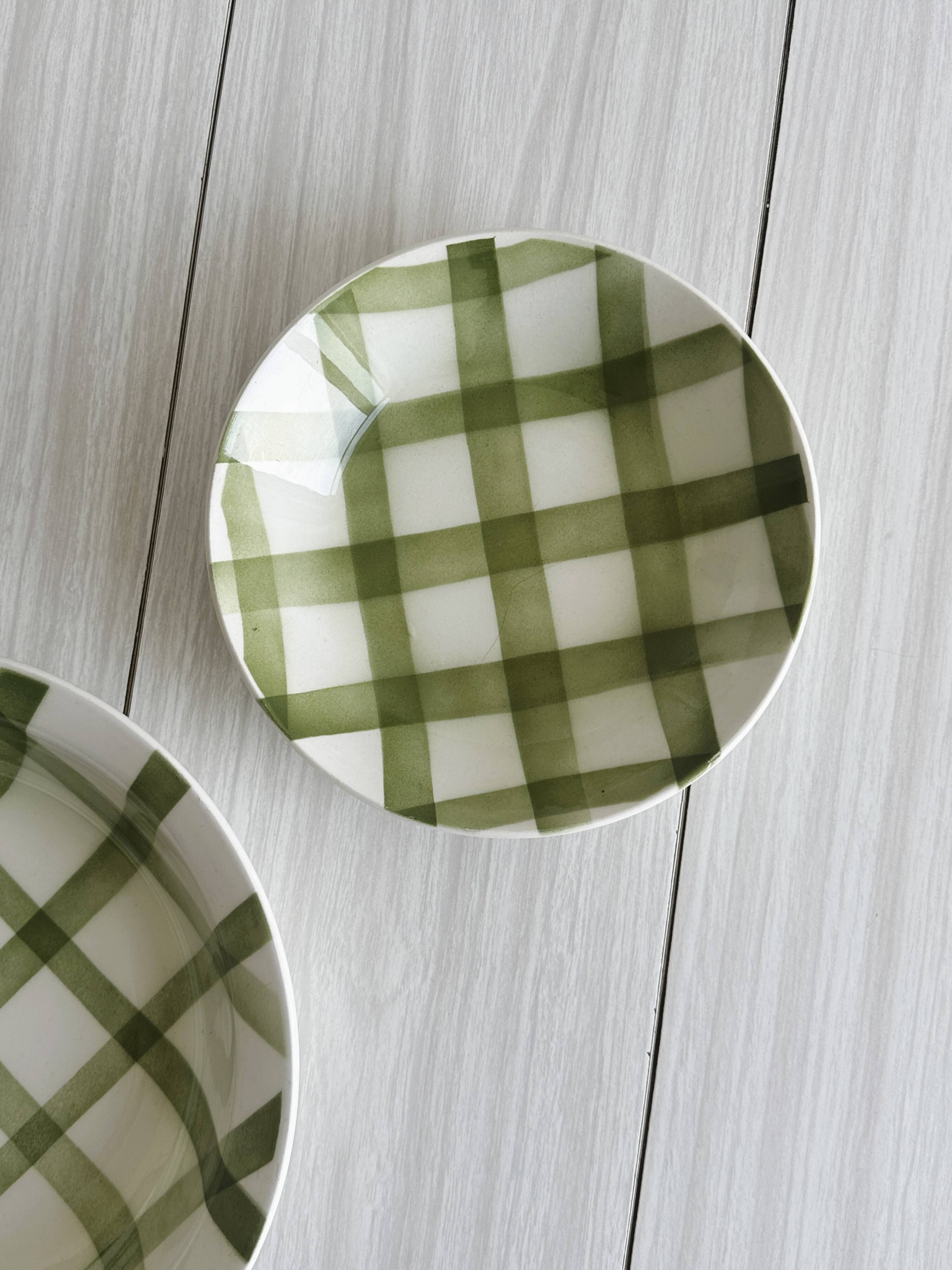 Two flat salad bowls from Moulin des Loups