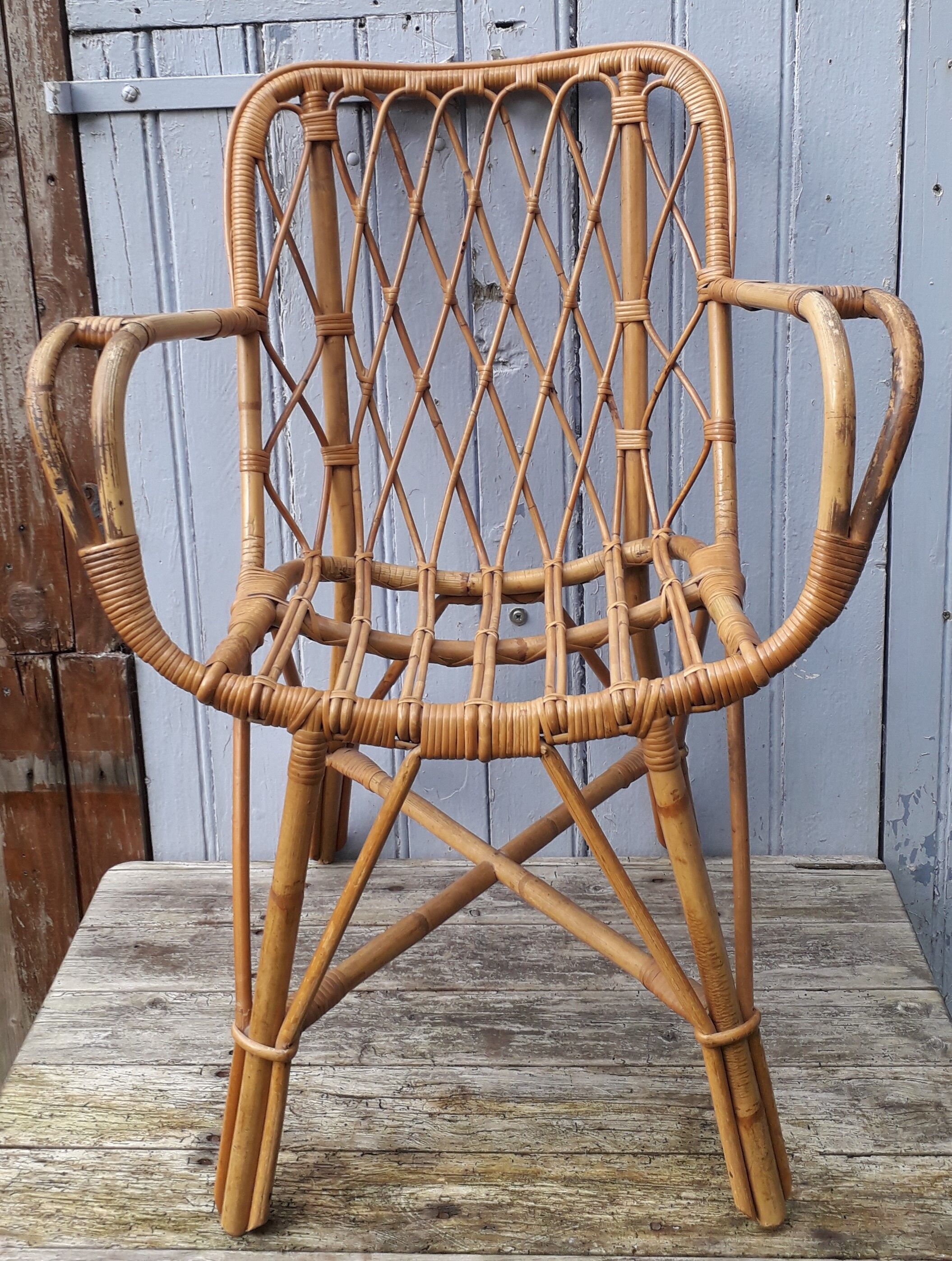 Rattan armchair