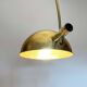 German Postmodern Vintage Brass Arc Floor Lamp with Clamp Rod attributed to Florian Schulz, 1970s