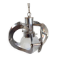 ANTIQUE CHANDELIER MAZZEGA Murano Opalescent Glass and Chrome Metal Pendant Light