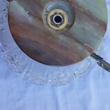 Crystal cup and silver metal