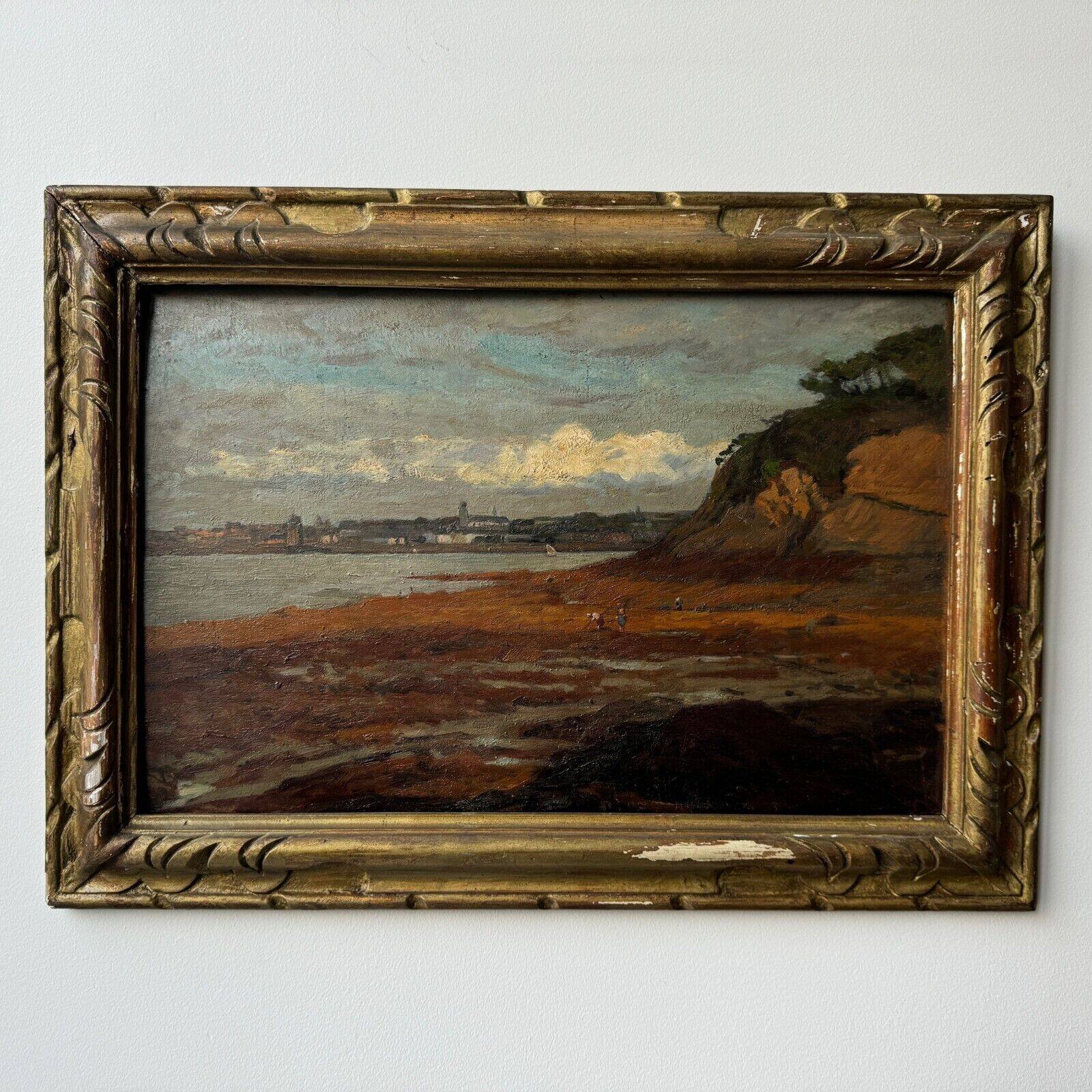 Oil panel Priory of Dinard Saint-Servan-sur-Mer René Sergent 1921