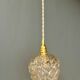 Vintage moulded glass suspension globe