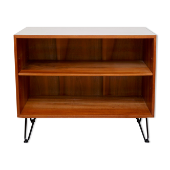 1960s book case in walnut and formica