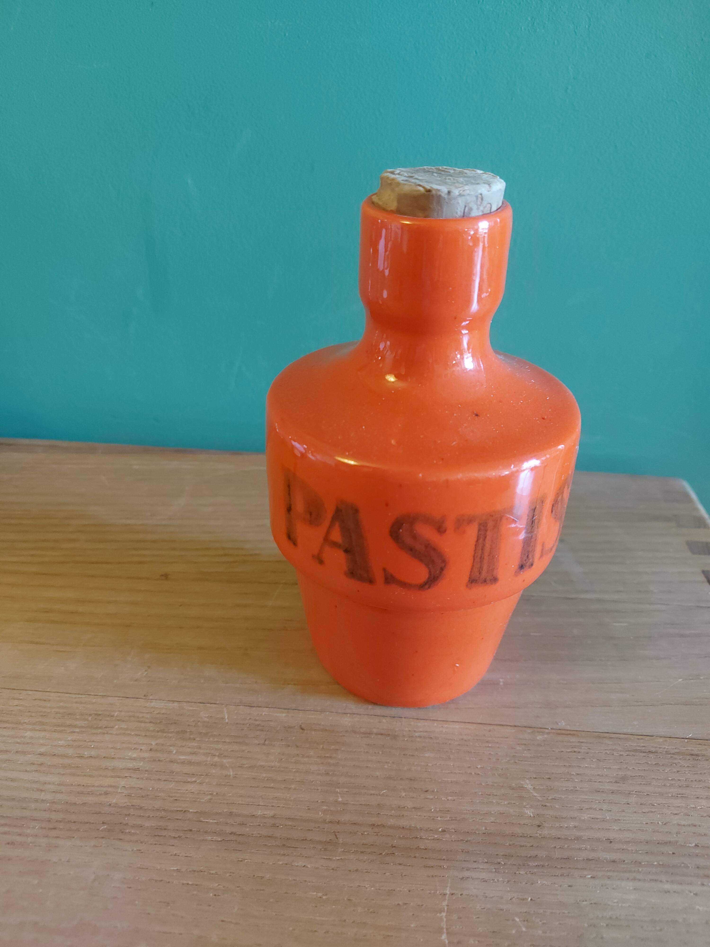 Vintage 70s ceramic pastis bottle