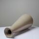 Art Deco conical vase in crackled beige earthenware, circa 1930-1950.