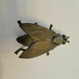 Old brass ashtray in the shape of a fly