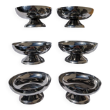 6 vintage ice cream cups