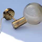 Brass and smoked glass wall lights Model V149 - Hans-Agne Jakobsson