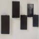 Set of 5 vintage shuttered wall lights, brown, France 1970