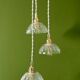 Vintage triple suspension lampshade in cut glass - tableware collection