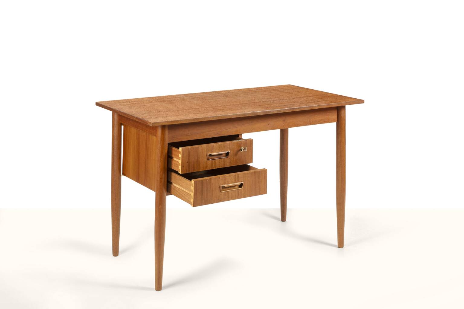 Scandinavian desk with mobile drawer unit and armchair, Denmark, 1960s