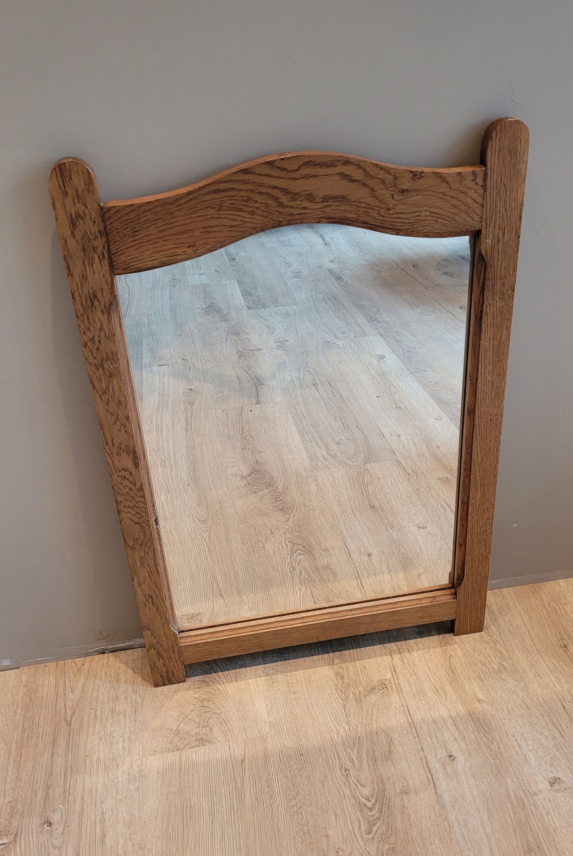 Wooden mustache mirror