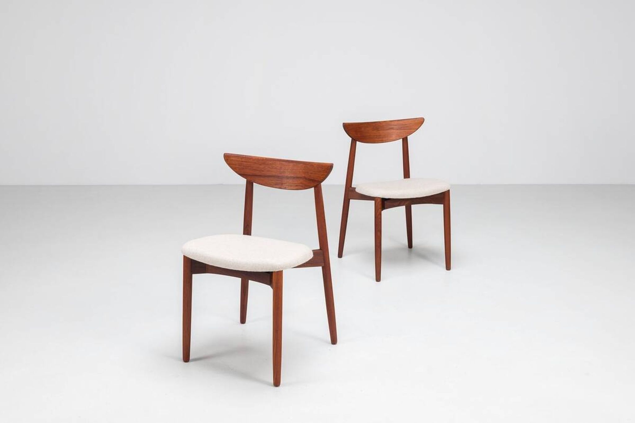 Harry Ostergaard set of eight dining chairs in teak Randers Denmark 1960