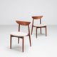Harry Ostergaard set of eight dining chairs in teak Randers Denmark 1960