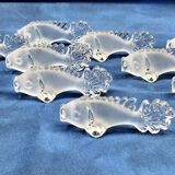 10 Art Deco fish knife holders signed YER