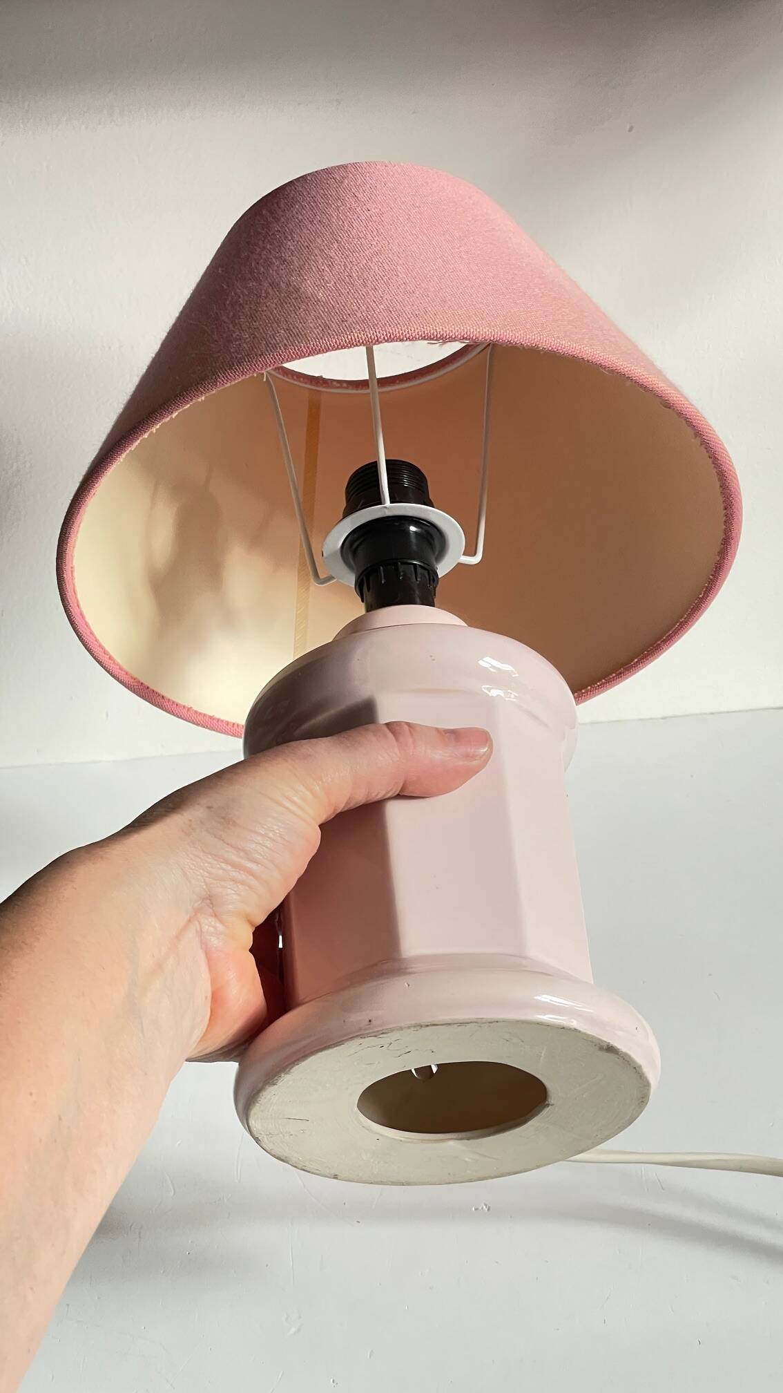 Vintage Pink Ceramic Lamp