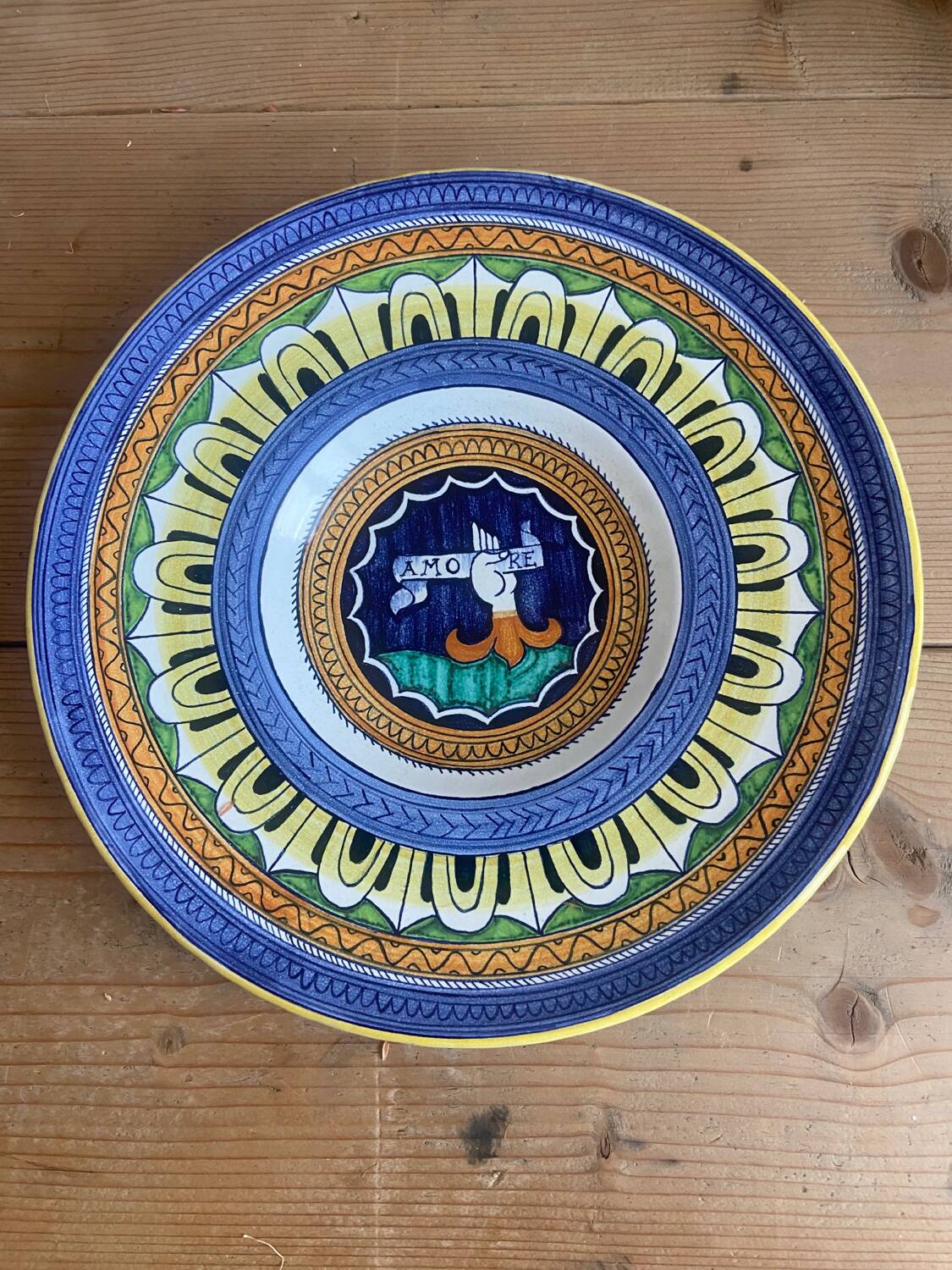 Vintage Italian “amore” plate