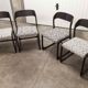 Lot of 4 Baumann chairs flat sled restored