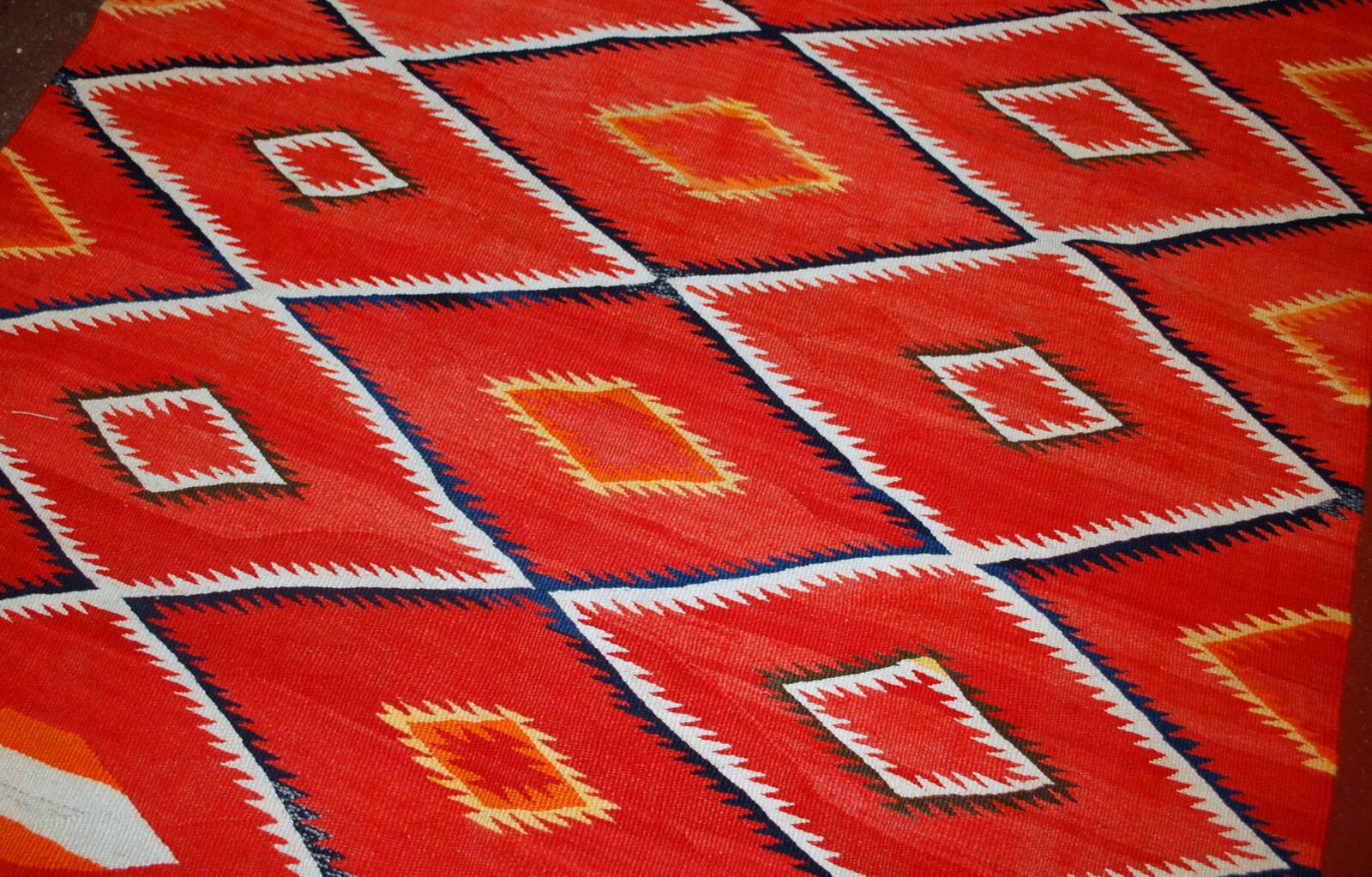 Former American Navajo made hand 143cm x 234cm rug 1870 s