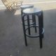 Pair of black bar stools