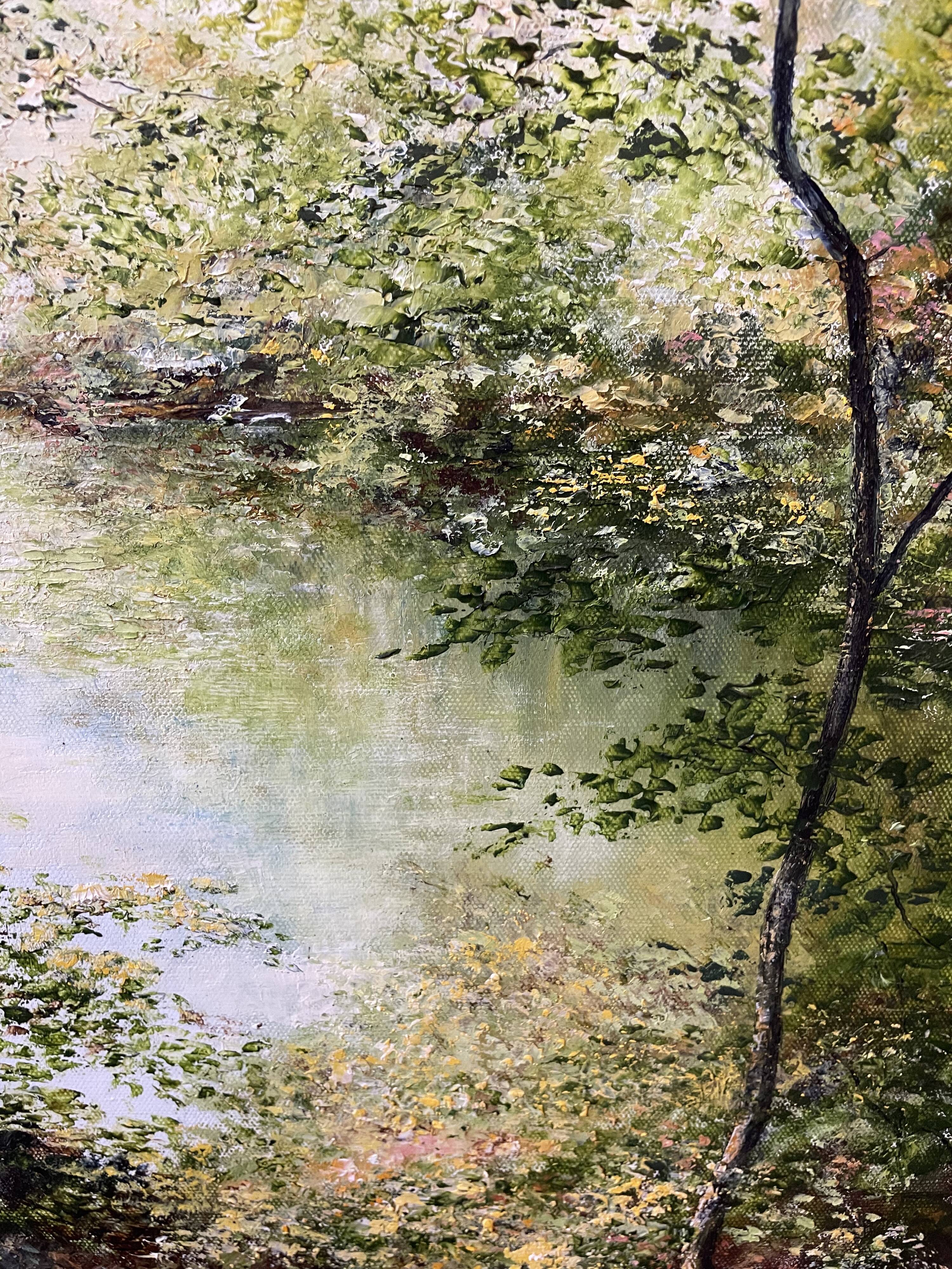 Landscape painting oil on canvas signed